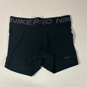 Nike Pro Dark Shorts with Gray Logo